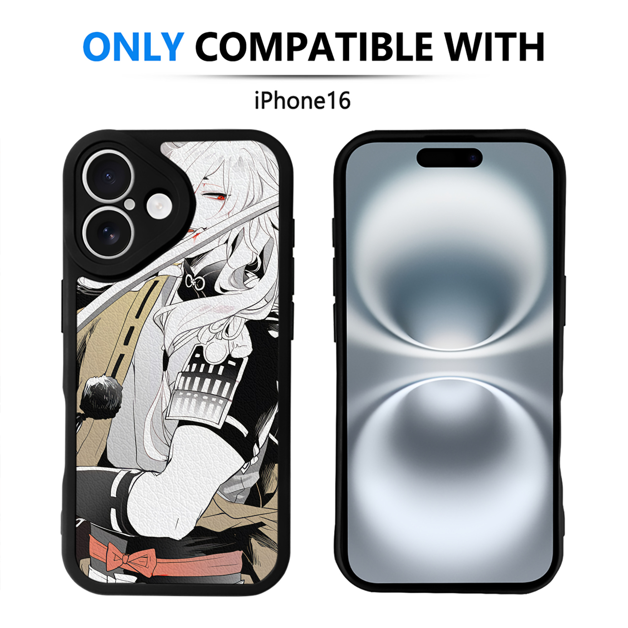 （画像用） 刀剣乱舞 Touken Ranbu 【iPhone 16シリーズ対応】シリコンスマホケース（レザー調） 材質：シリコン